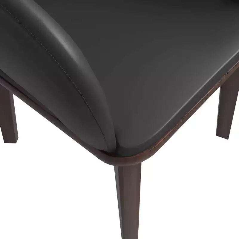 Chaise de salle à manger en cuir véritable de style moderne