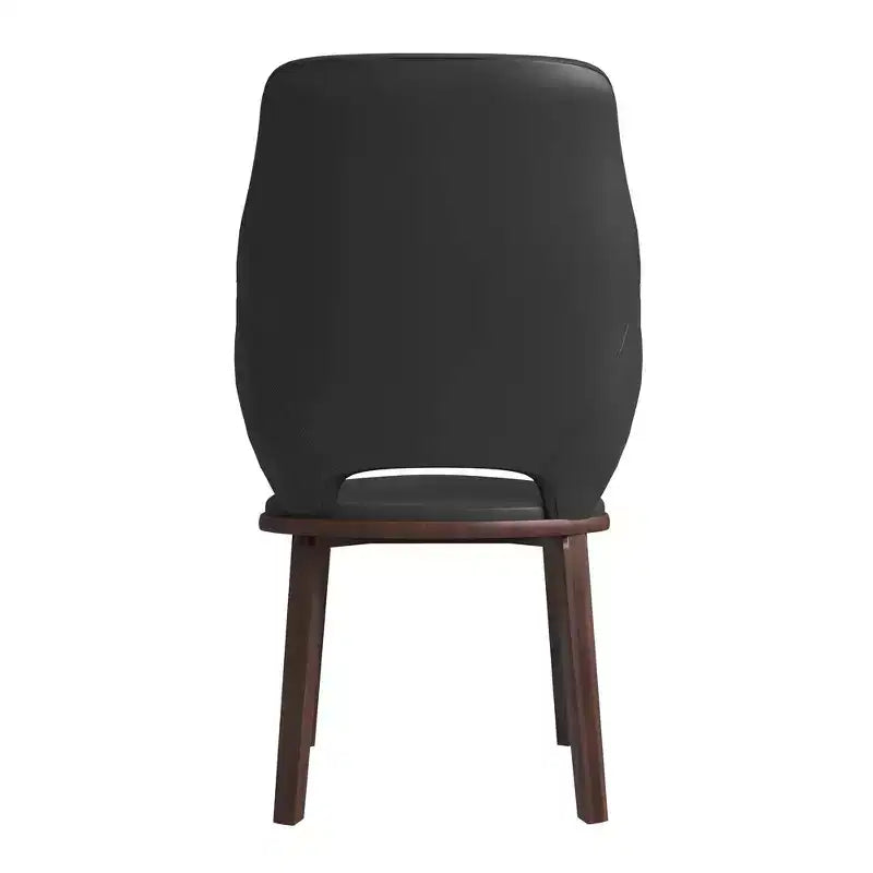Chaise de salle à manger en cuir véritable de style moderne