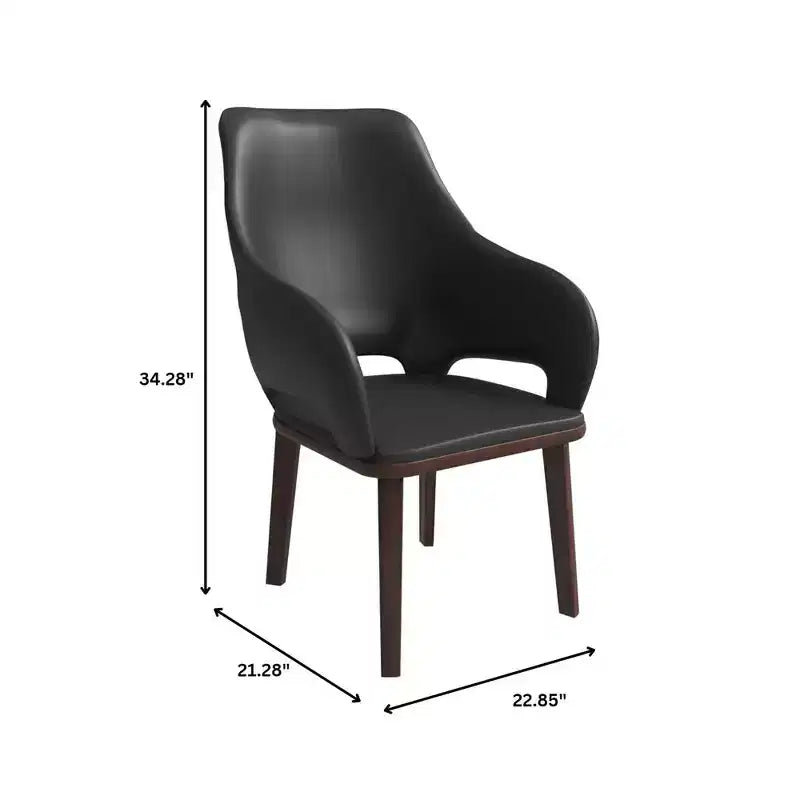 Chaise de salle à manger en cuir véritable de style moderne