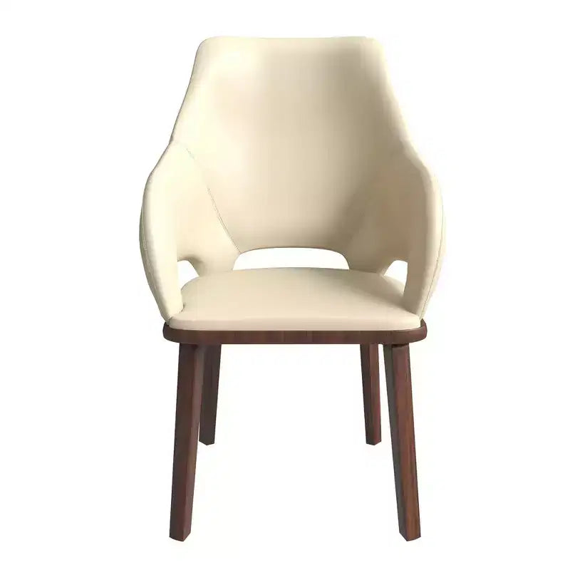 Chaise de salle à manger en cuir véritable de style moderne