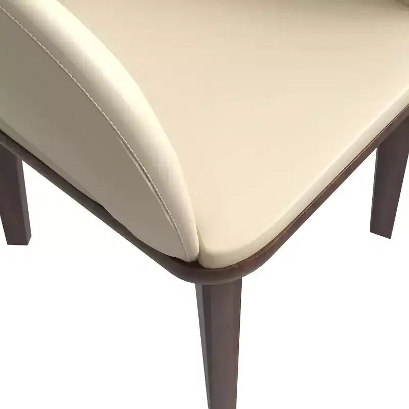 Chaise de salle à manger en cuir véritable de style moderne