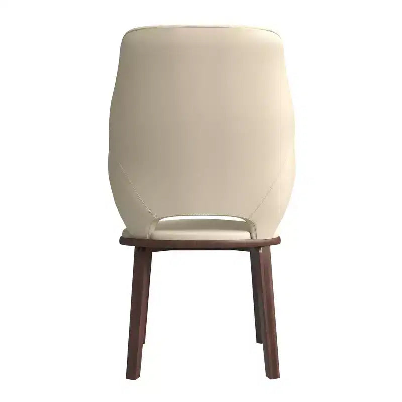 Chaise de salle à manger en cuir véritable de style moderne