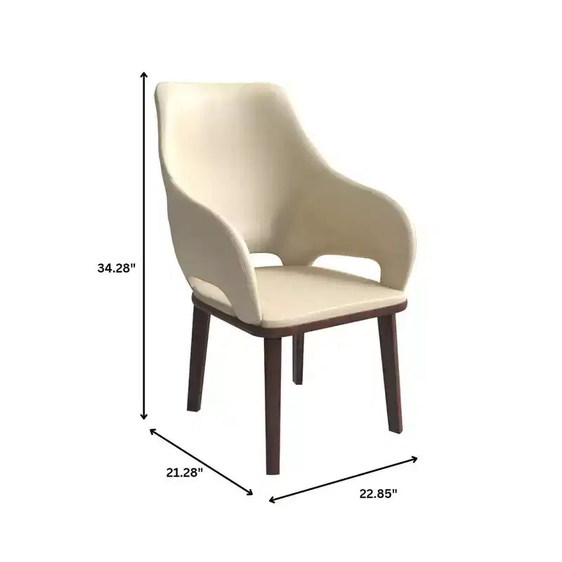 Chaise de salle à manger en cuir véritable de style moderne