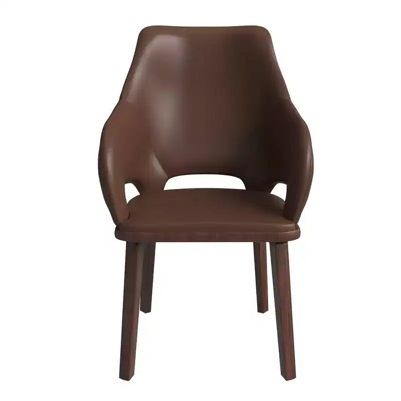 Chaise de salle à manger en cuir véritable de style moderne