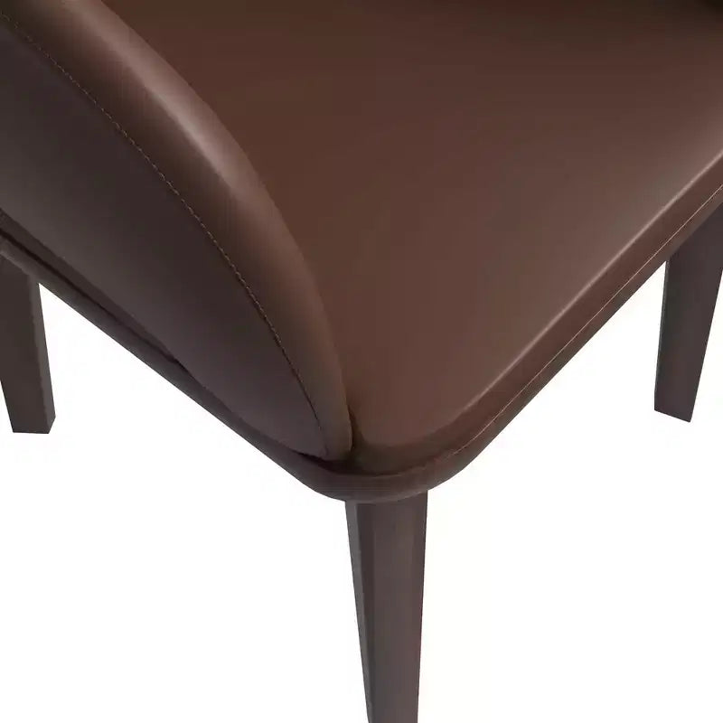 Chaise de salle à manger en cuir véritable de style moderne