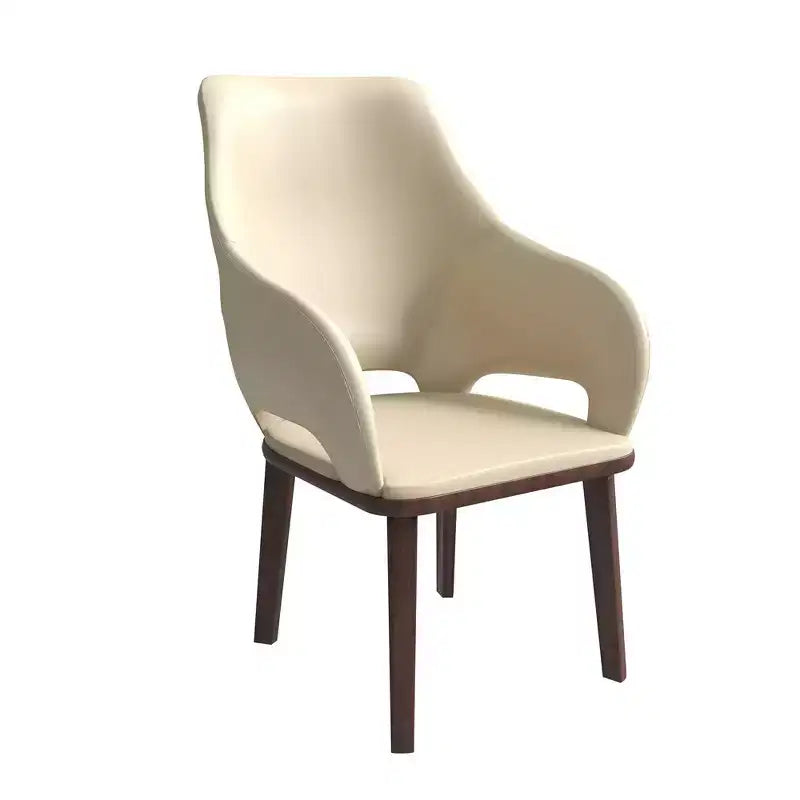 Chaise de salle à manger en cuir véritable de style moderne