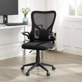 VECELO Office Chair with Mesh Mid Back Adjustable Height & Lumbar Support Ergonomic Computer Task Chair for Home/Study/Working Black