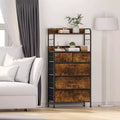Commode de chambre à 5 tiroirs, petites commodes et armoires à tiroirs, unité de rangement verticale en tissu