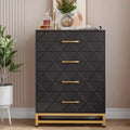 Dresser for Bedroom with 4 Drawer Dresser Chest of Drawer with Metal Handle Sturdy Frame Modern Bedroom Furniture