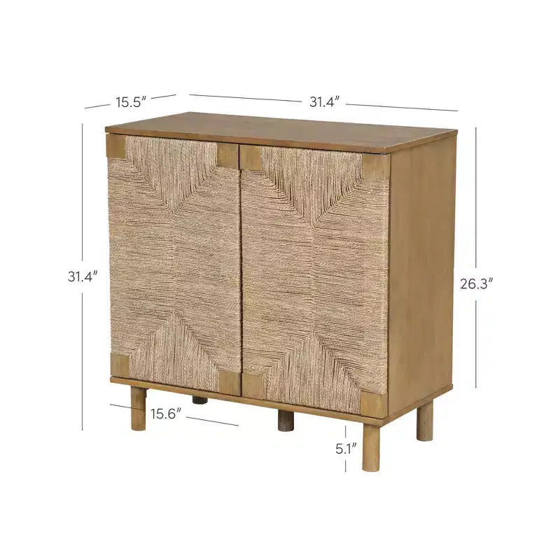 Lot de 2 consoles Beacon en jonc de mer avec portes