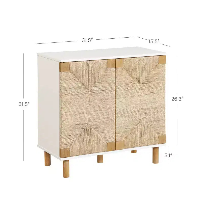 Lot de 2 consoles Beacon en jonc de mer avec portes
