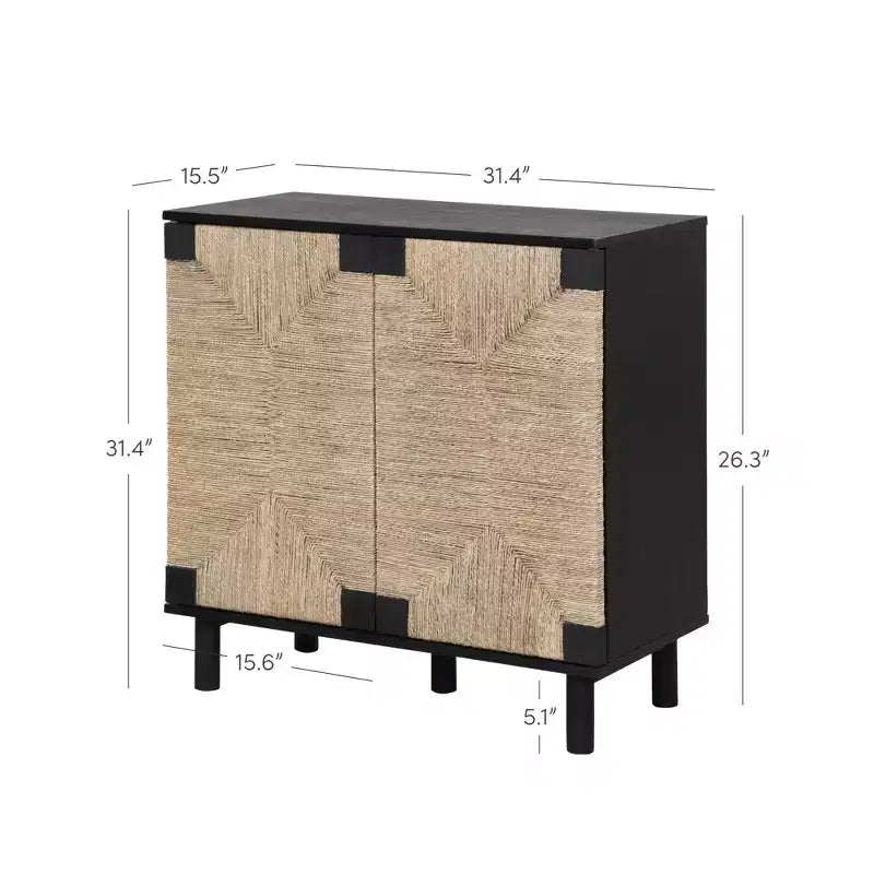Lot de 2 consoles Beacon en jonc de mer avec portes