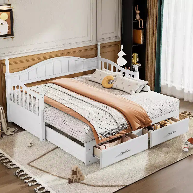 Lit de repos en bois taille double