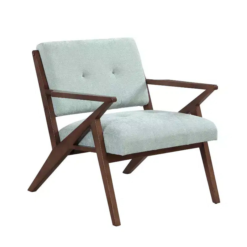 Fauteuil d'appoint rembourré en bois