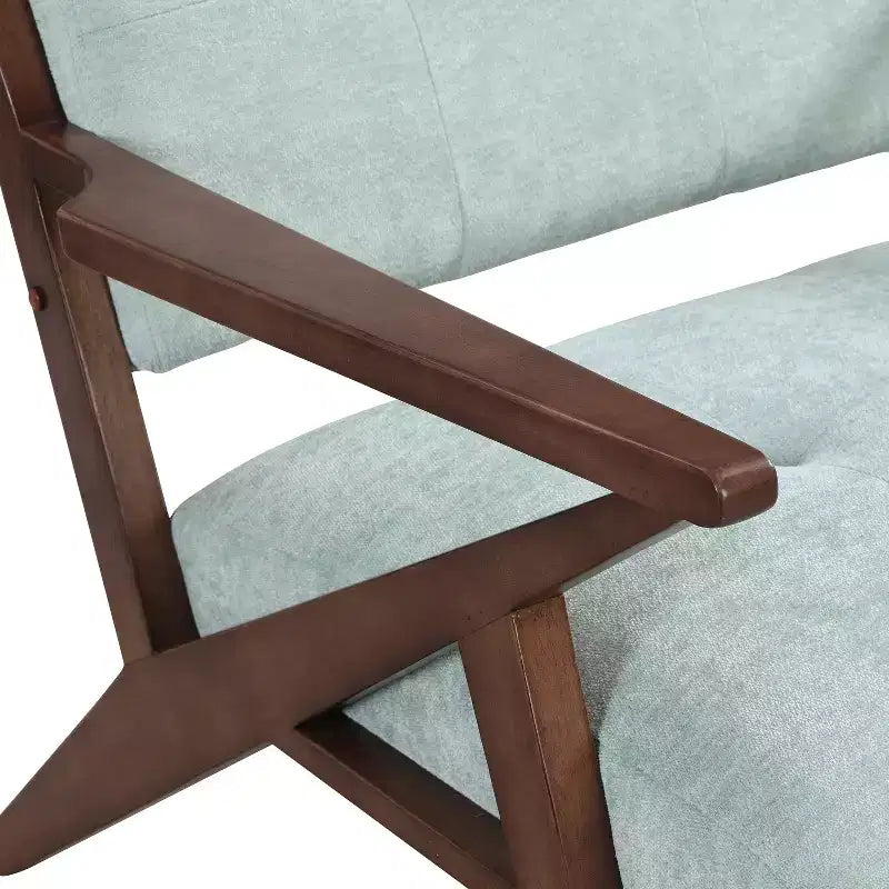Fauteuil d'appoint rembourré en bois