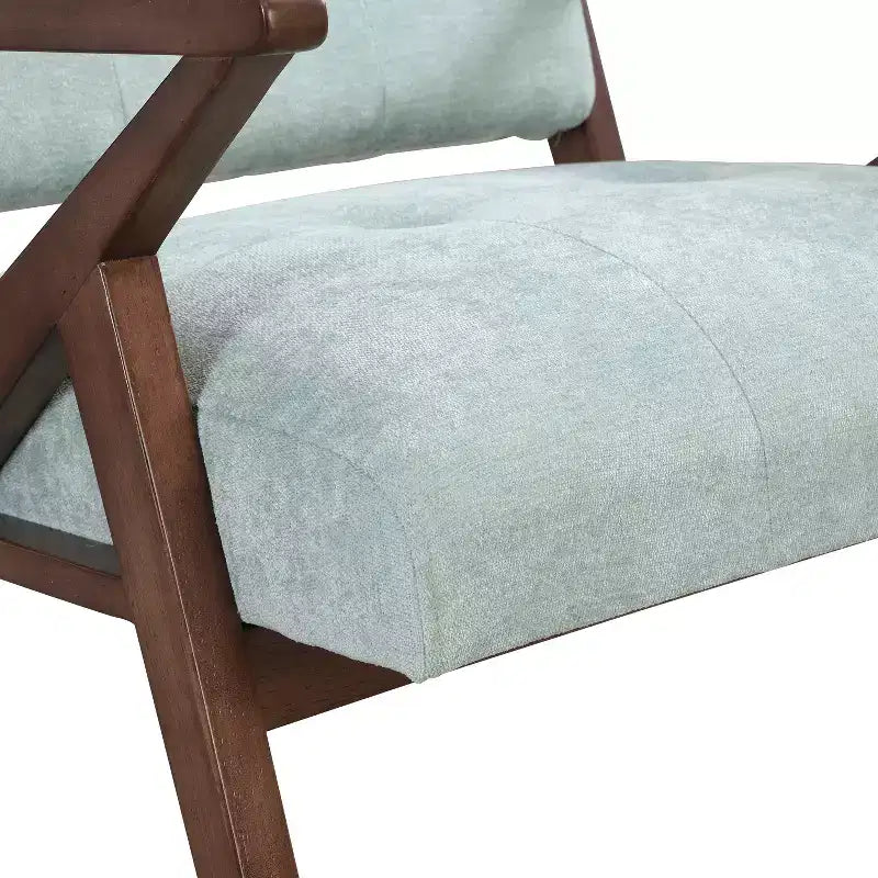 Fauteuil d'appoint rembourré en bois