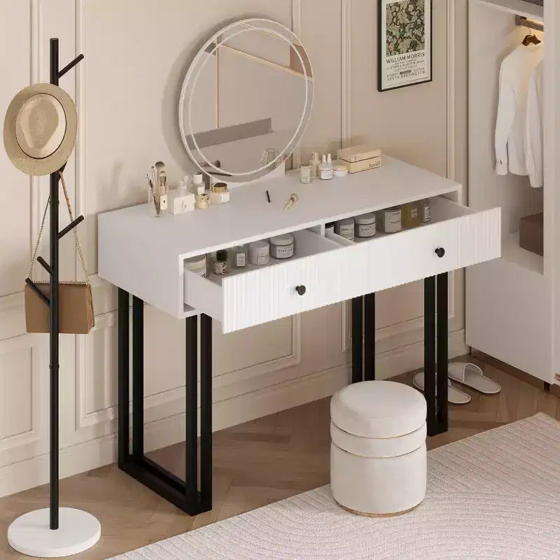 Coiffeuse avec miroir et lumières
