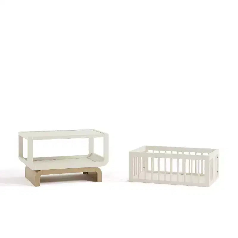Berceau et coffre à jouets convertibles