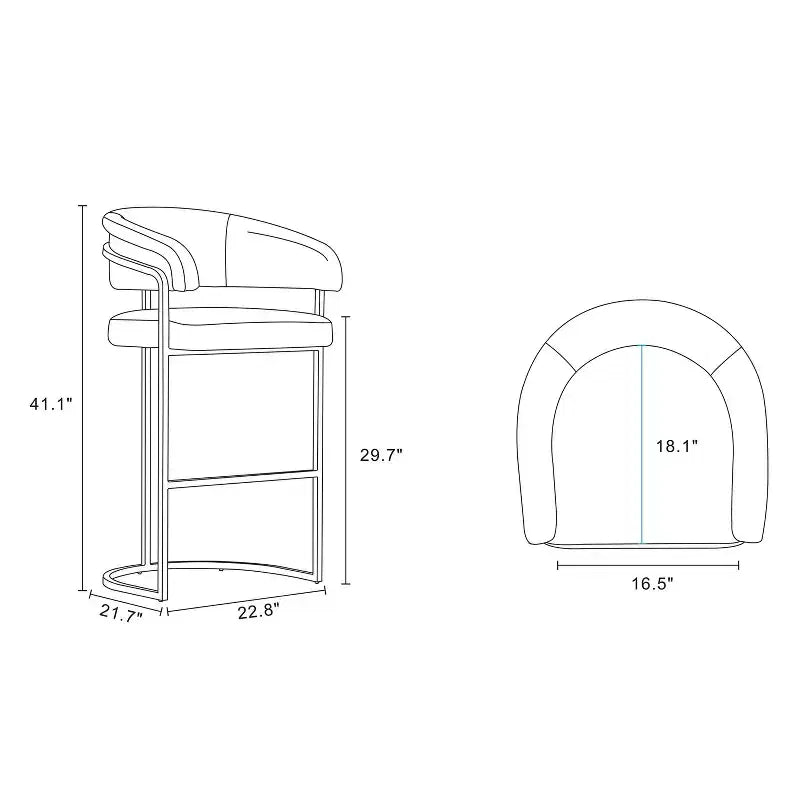 Tabouret de bar moderne en similicuir