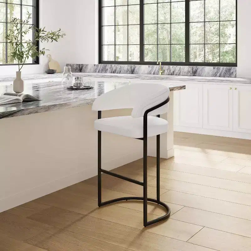 Tabouret de bar moderne en similicuir