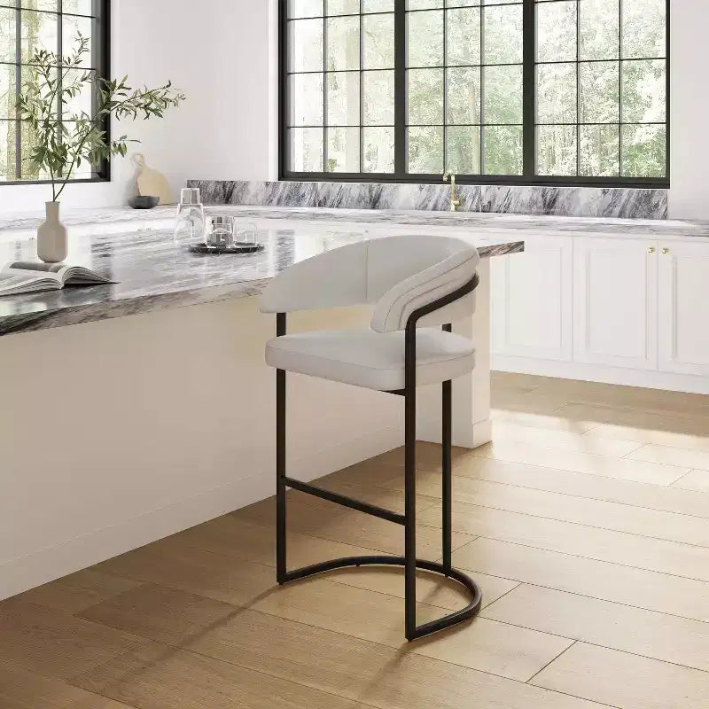Tabouret de bar moderne en similicuir