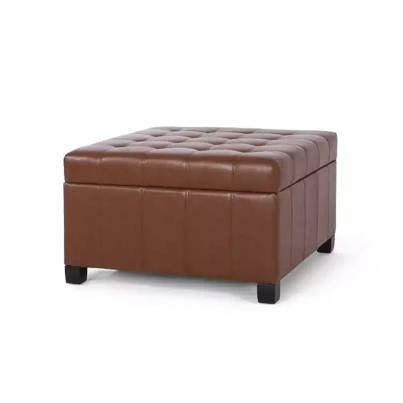 Banquette de rangement en similicuir