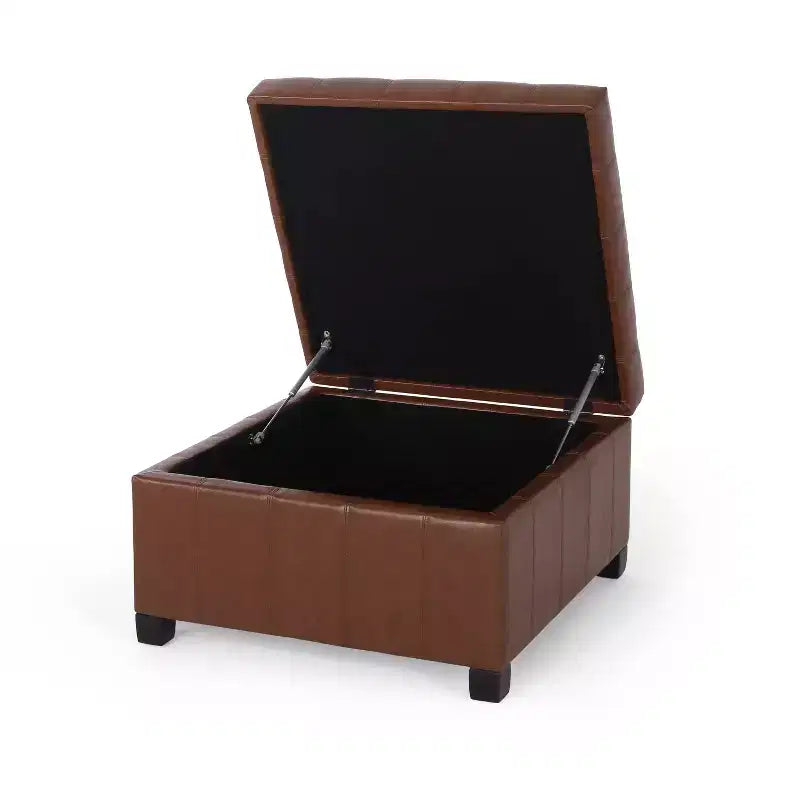 Banquette de rangement en similicuir