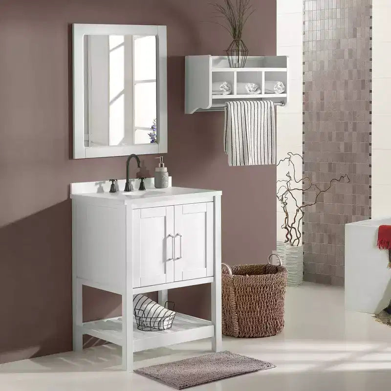 Meuble sous-vasque blanc