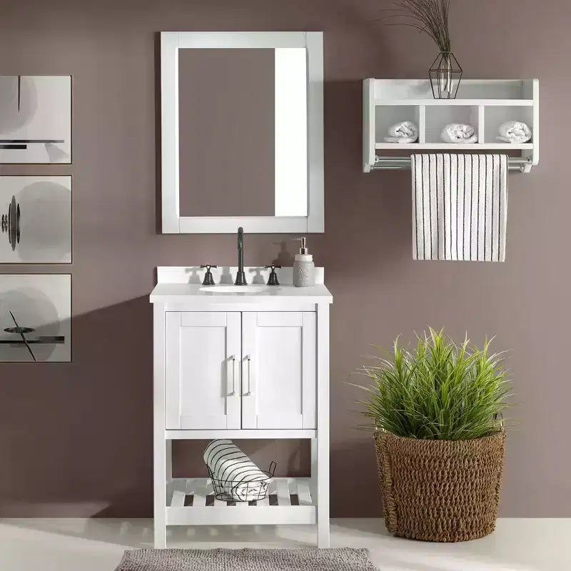 Meuble sous-vasque blanc