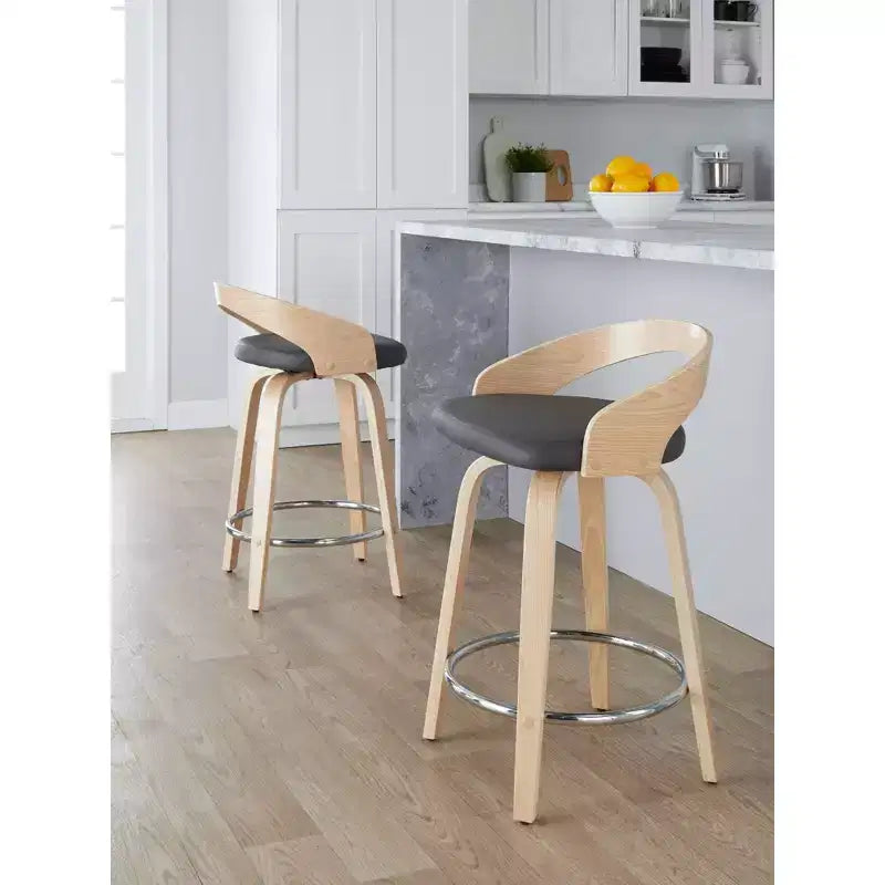 Ensemble de 2 tabourets de bar pivotants de 24 pouces