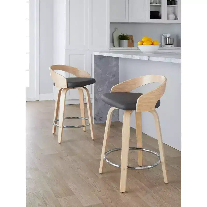 Ensemble de 2 tabourets de bar pivotants de 24 pouces