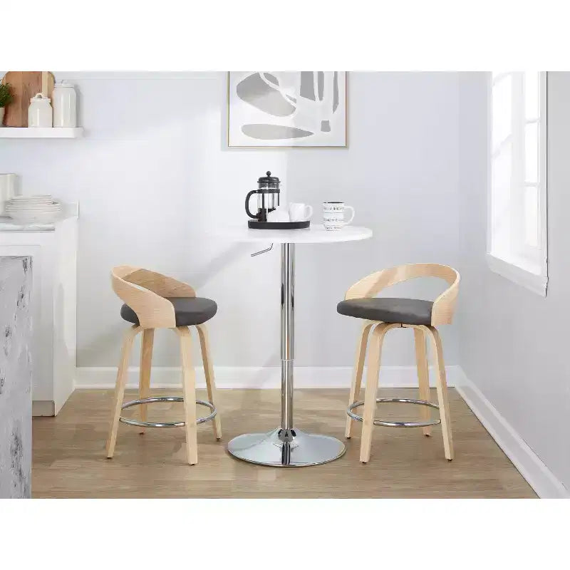 Ensemble de 2 tabourets de bar pivotants de 24 pouces
