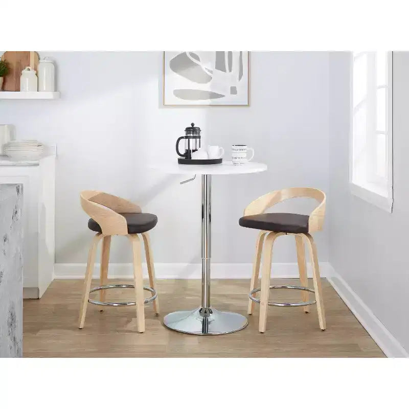 Ensemble de 2 tabourets de bar pivotants de 24 pouces