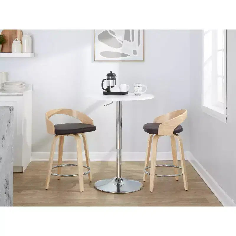 Ensemble de 2 tabourets de bar pivotants de 24 pouces
