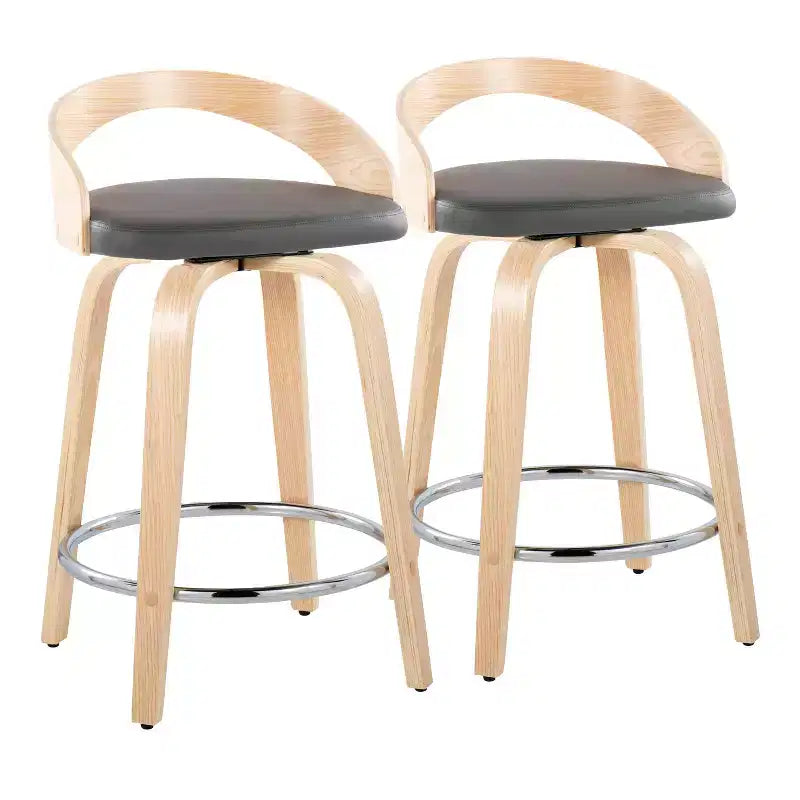 Ensemble de 2 tabourets de bar pivotants de 24 pouces